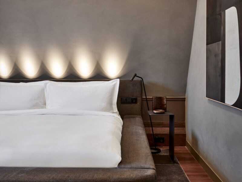 Bed in the One Bed Room Prestige Apartment